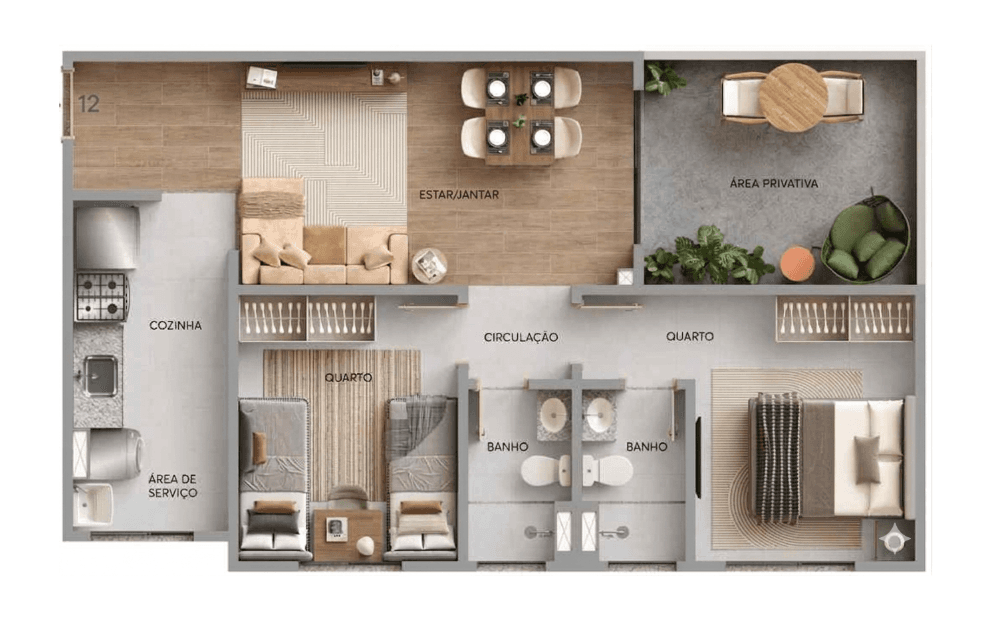 Planta T1 APTO 001